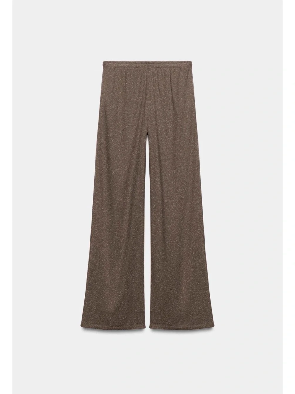 Zara matching 2 piece set cozy brown off shoulder top pants